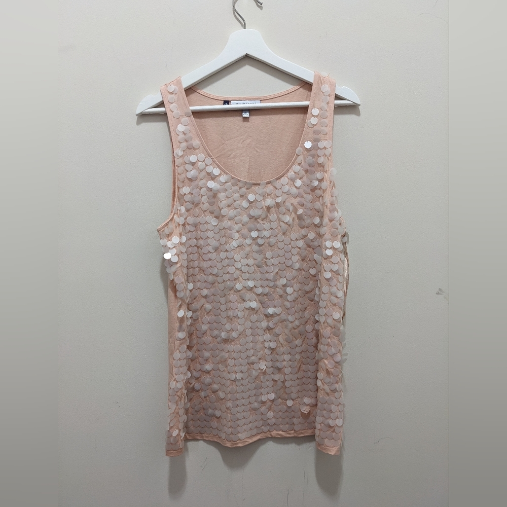XL pink sequin JLo tank top